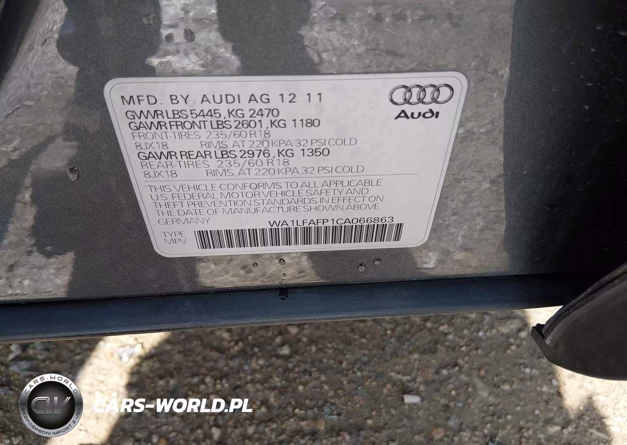 2012 Audi Q5 2.0T Premium VIN:WA1LFAFP1CA066863 - 9