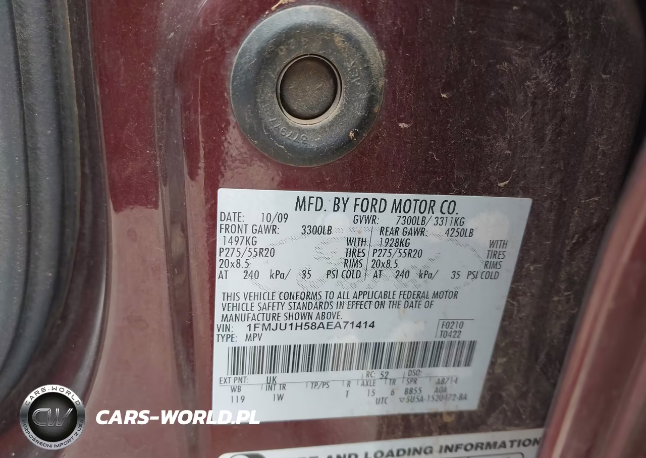 2010 Ford Expedition Eddie Bauer-King Ranch VIN:1FMJU1H58AEA71414 - 9