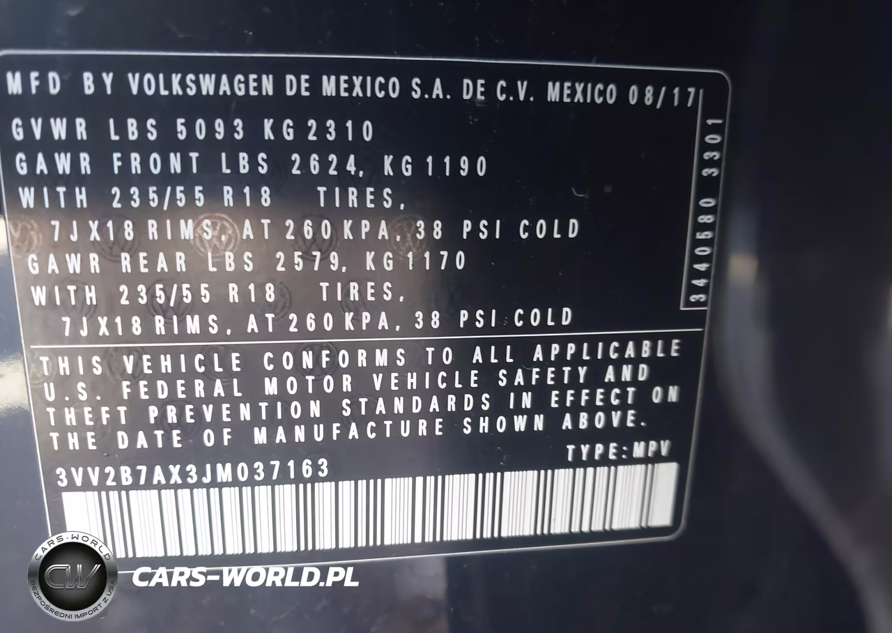 2018 Volkswagen Tiguan 2.0T Se-2.0T Sel VIN:3VV2B7AX3JM037163 - 9