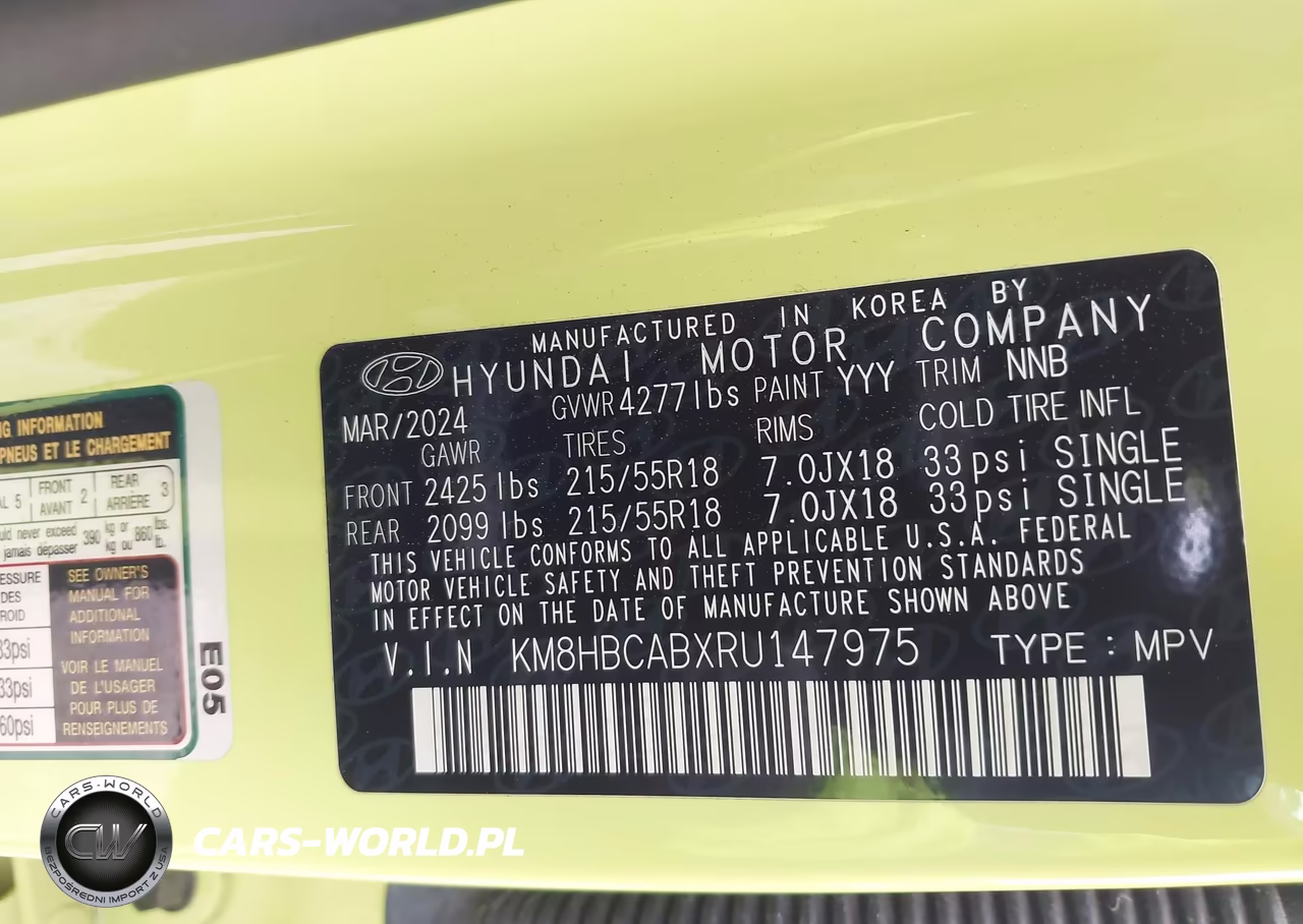 2024 Hyundai Kona Sel VIN:KM8HBCABXRU147975 - 9
