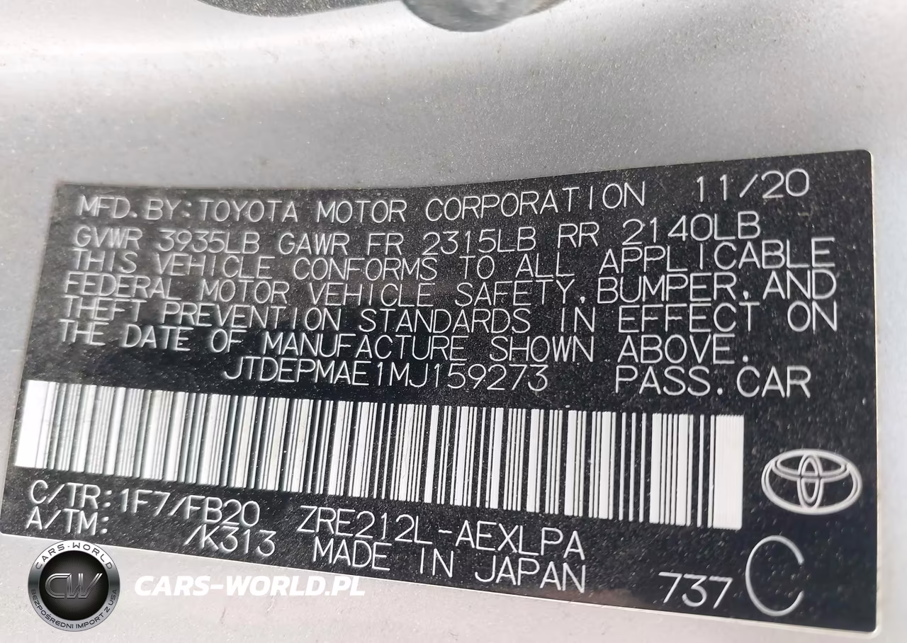 2021 Toyota Corolla Le VIN:JTDEPMAE1MJ159273 - 9