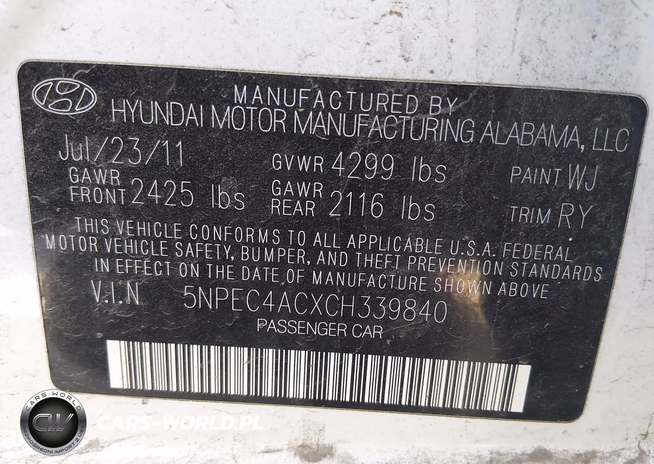 2012 Hyundai Sonata Limited VIN:5NPEC4ACXCH339840 - 9