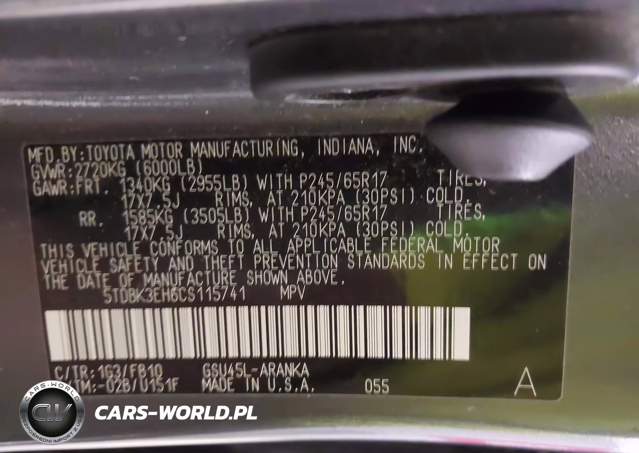 2012 Toyota Highlander Base V6 VIN:5TDBK3EH6CS115741 - 9