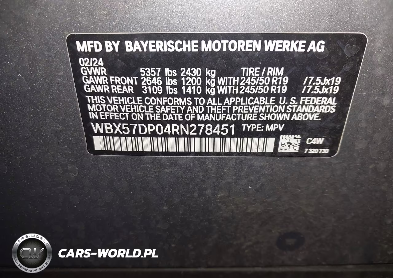 2024 BMW X3 xDrive30I VIN:WBX57DP04RN278451 - 9
