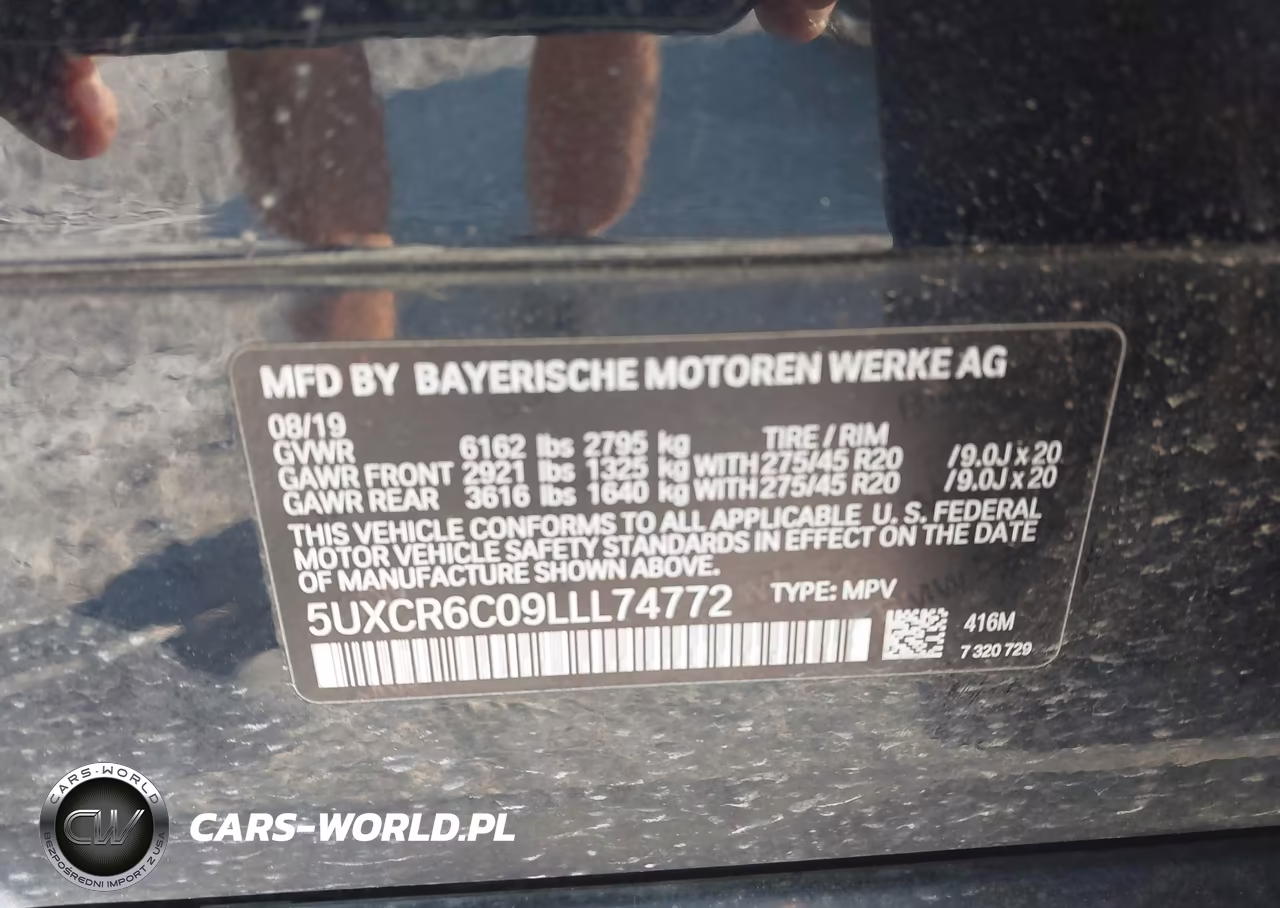 2020 BMW X5 xDrive40I VIN:5UXCR6C09LLL74772 - 9