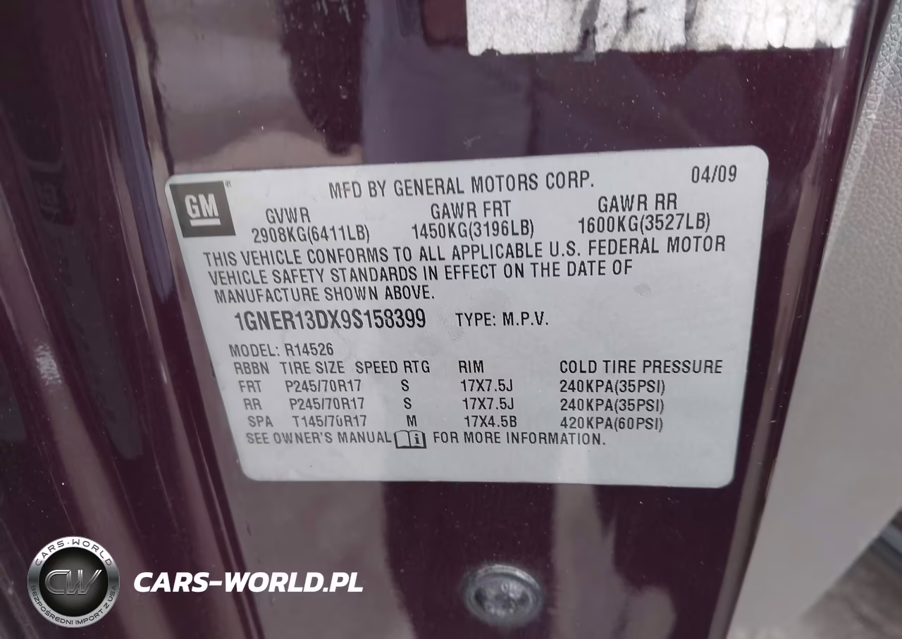 2009 Chevrolet Traverse Ls VIN:1GNER13DX9S158399 - 9