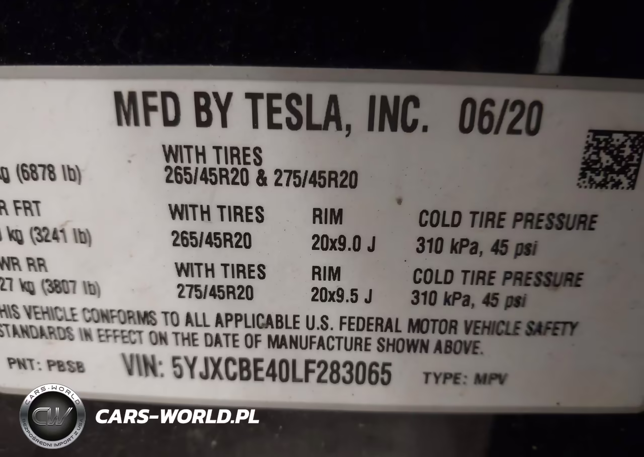 2020 Tesla Model X Performance Dual Motor All-Wheel Drive VIN:5YJXCBE40LF283065 - 9