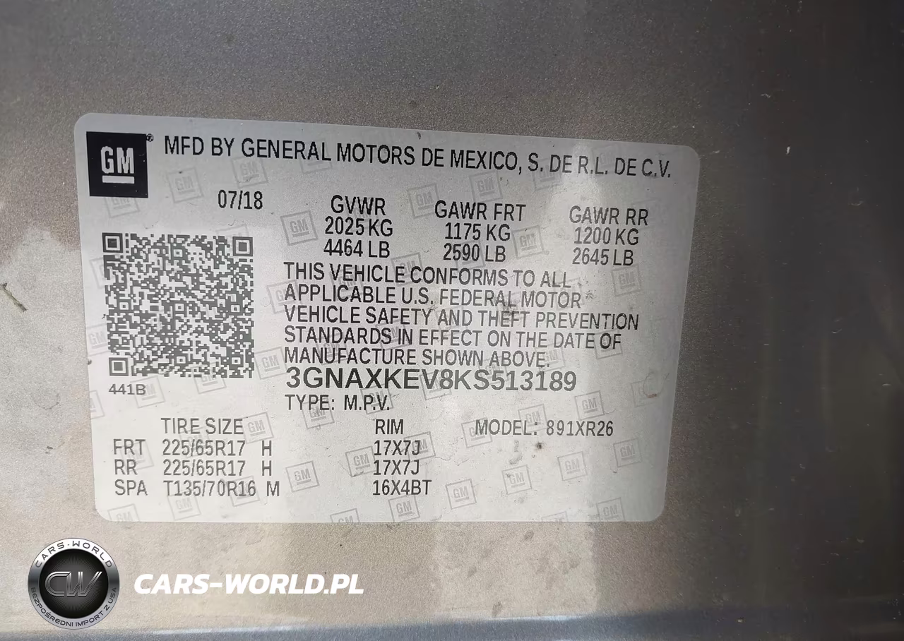 2019 Chevrolet Equinox Lt VIN:3GNAXKEV8KS513189 - 9