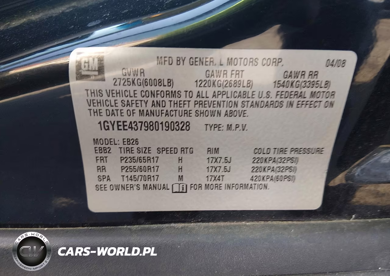 2008 Cadillac Srx V6 VIN:1GYEE437980190328 - 9