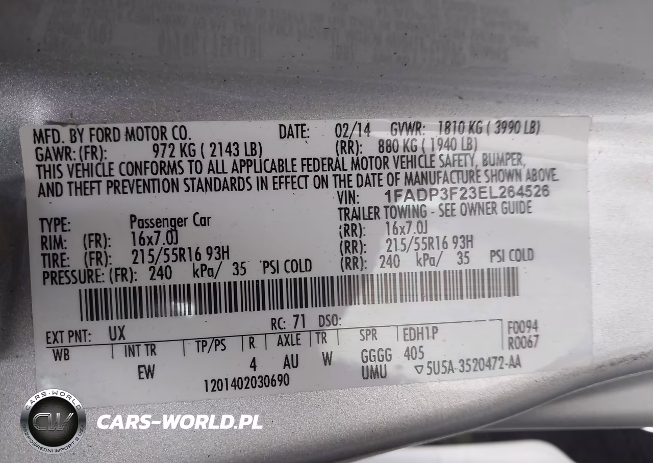 2014 Ford Focus Se VIN:1FADP3F23EL264526 - 9