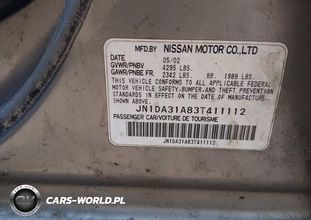 2003 Nissan Maxima Se VIN:JN1DA31A83T411112 - 9