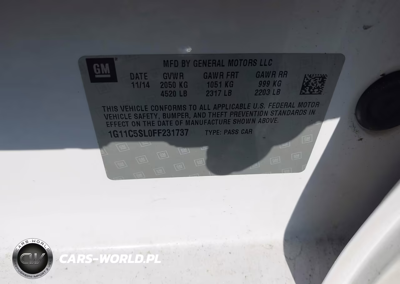 2015 Chevrolet Malibu 1Lt VIN:1G11C5SL0FF231737 - 9