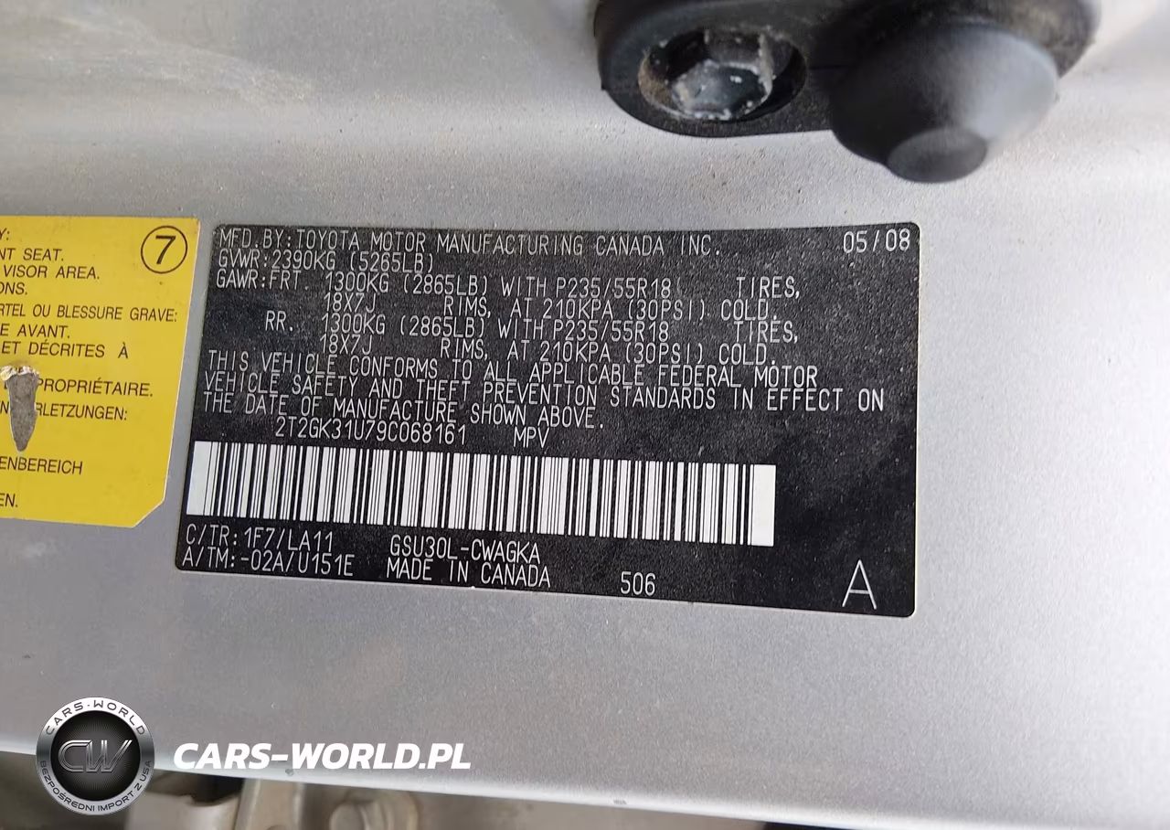 2009 Lexus Rx 350 VIN:2T2GK31U79C068161 - 9
