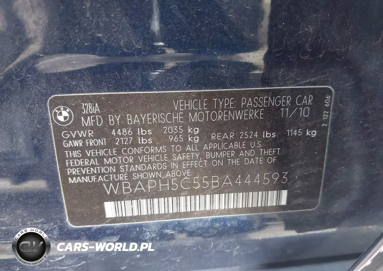 2011 BMW 328I VIN:WBAPH5C55BA444593 - 9