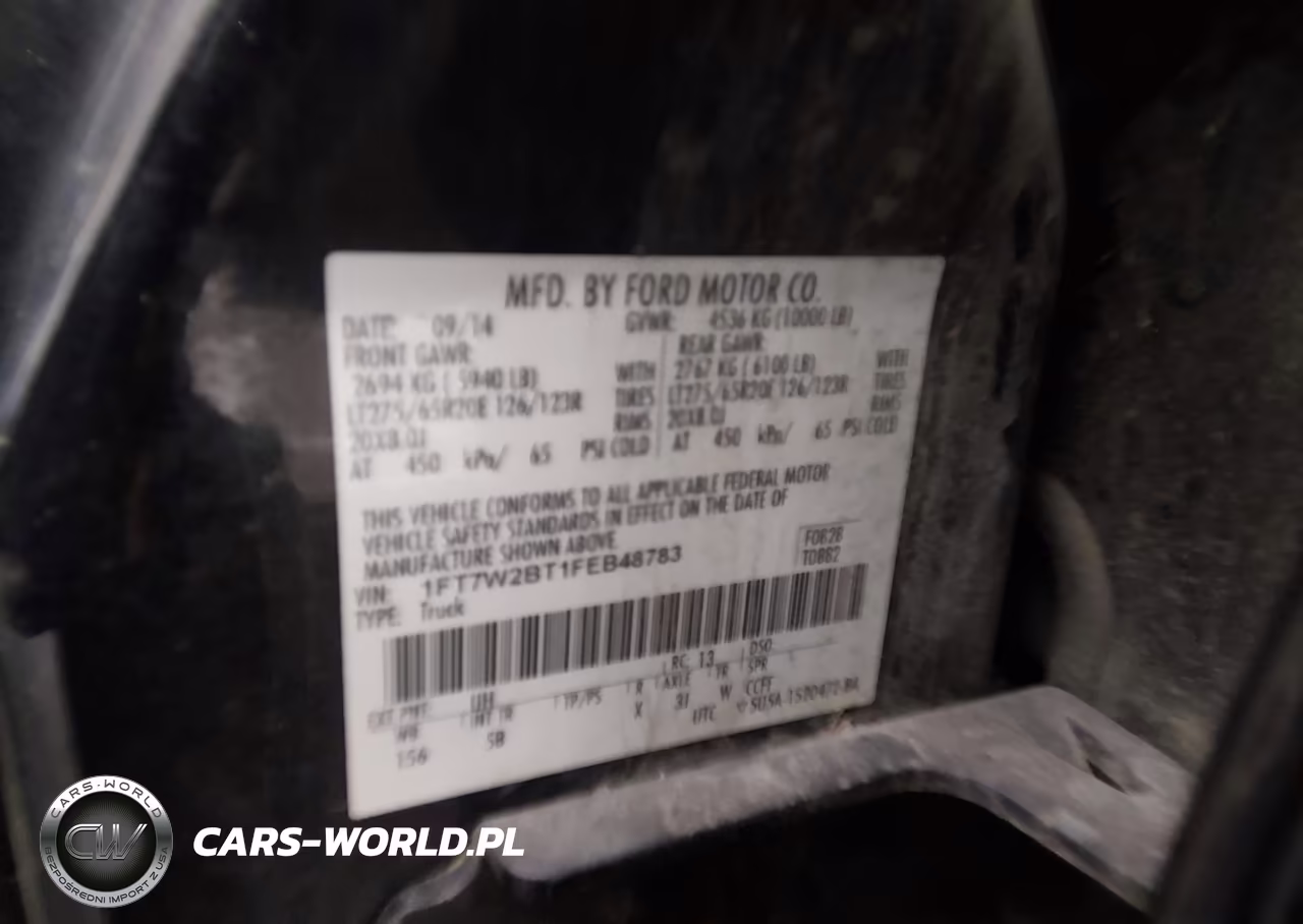 2015 Ford F-250 Lariat VIN:1FT7W2BT1FEB48783 - 9