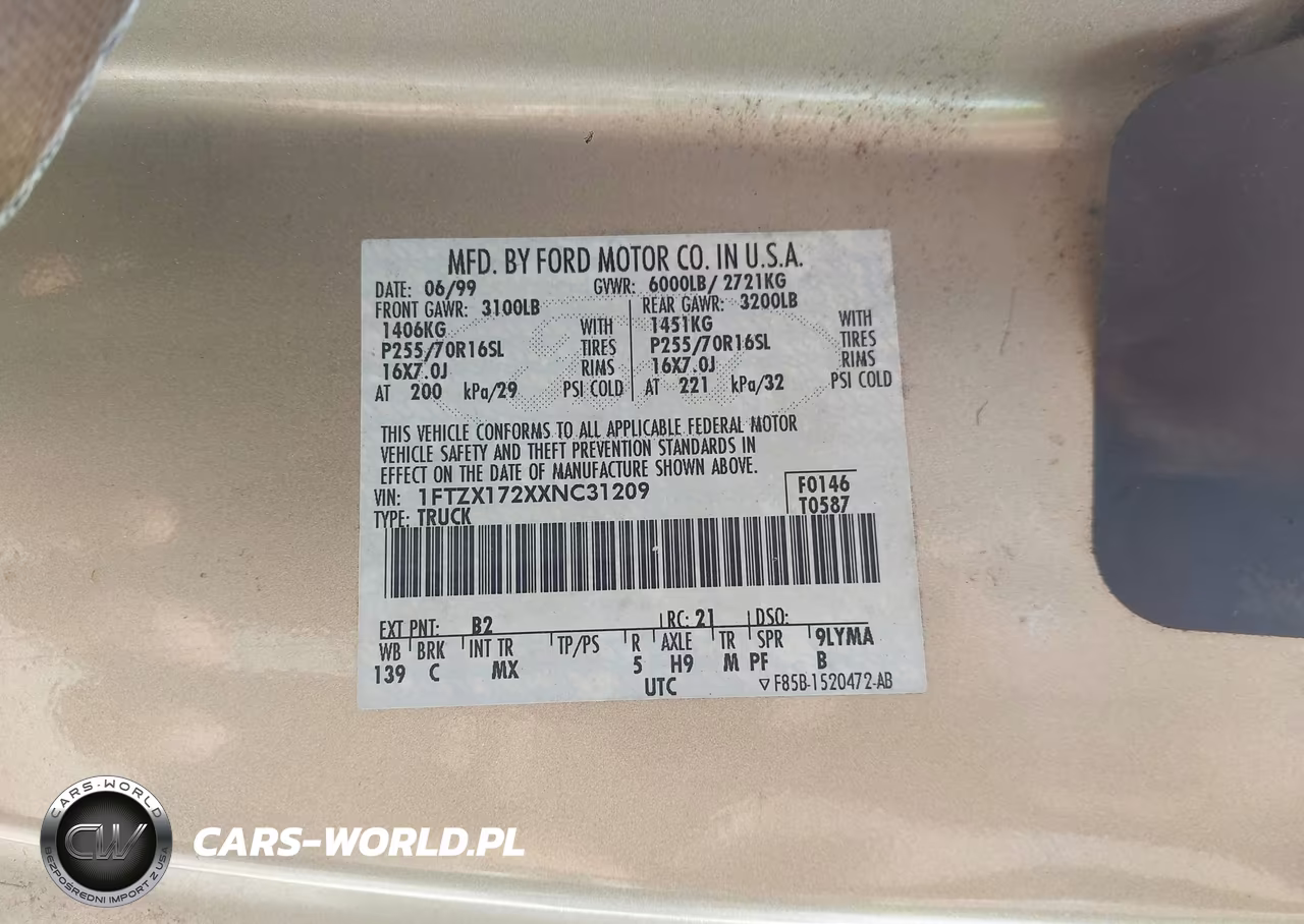 1999 Ford F-150 Work Series-Xl-Xlt VIN:1FTZX172XXNC31209 - 9