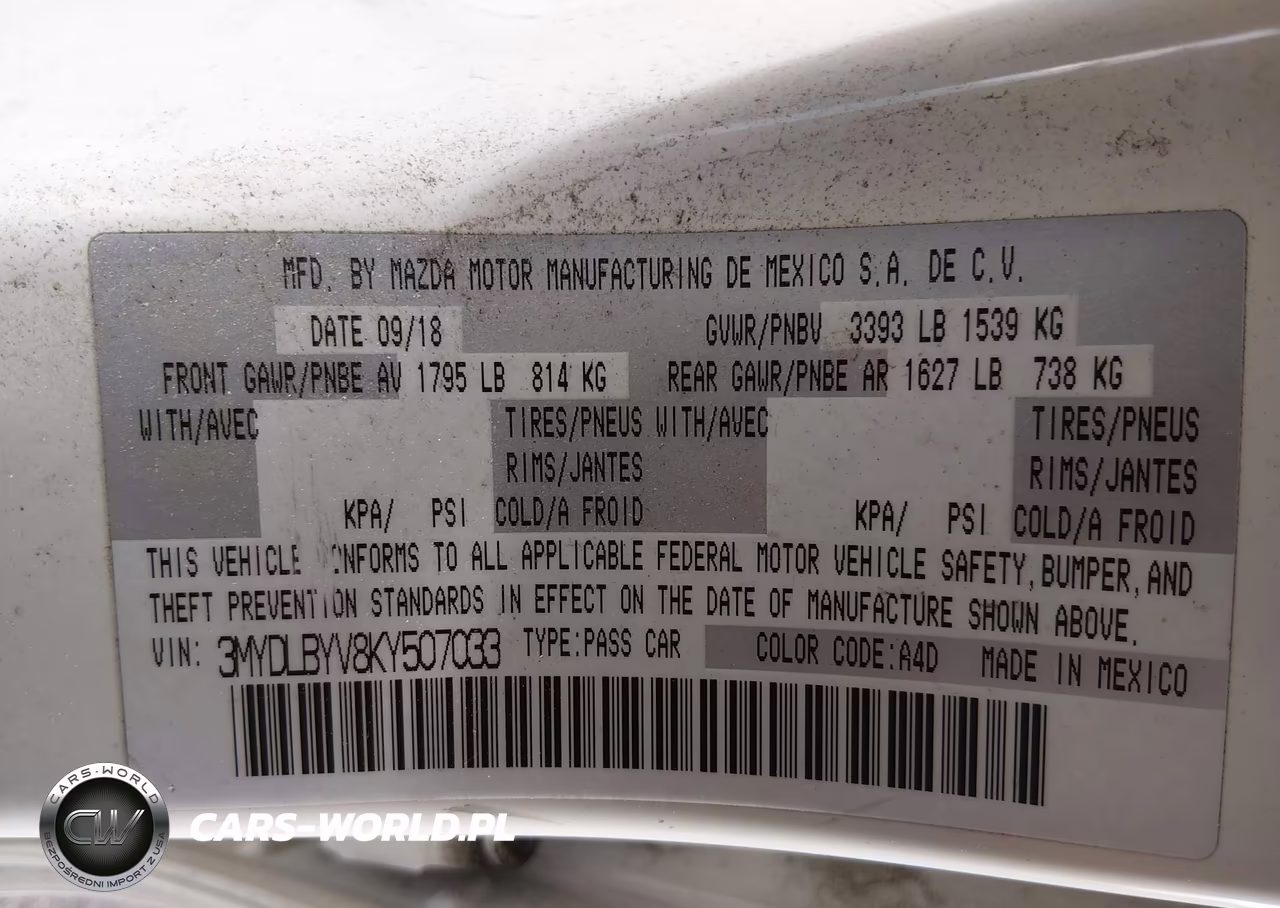 2019 Toyota Yaris Le VIN:3MYDLBYV8KY507033 - 9