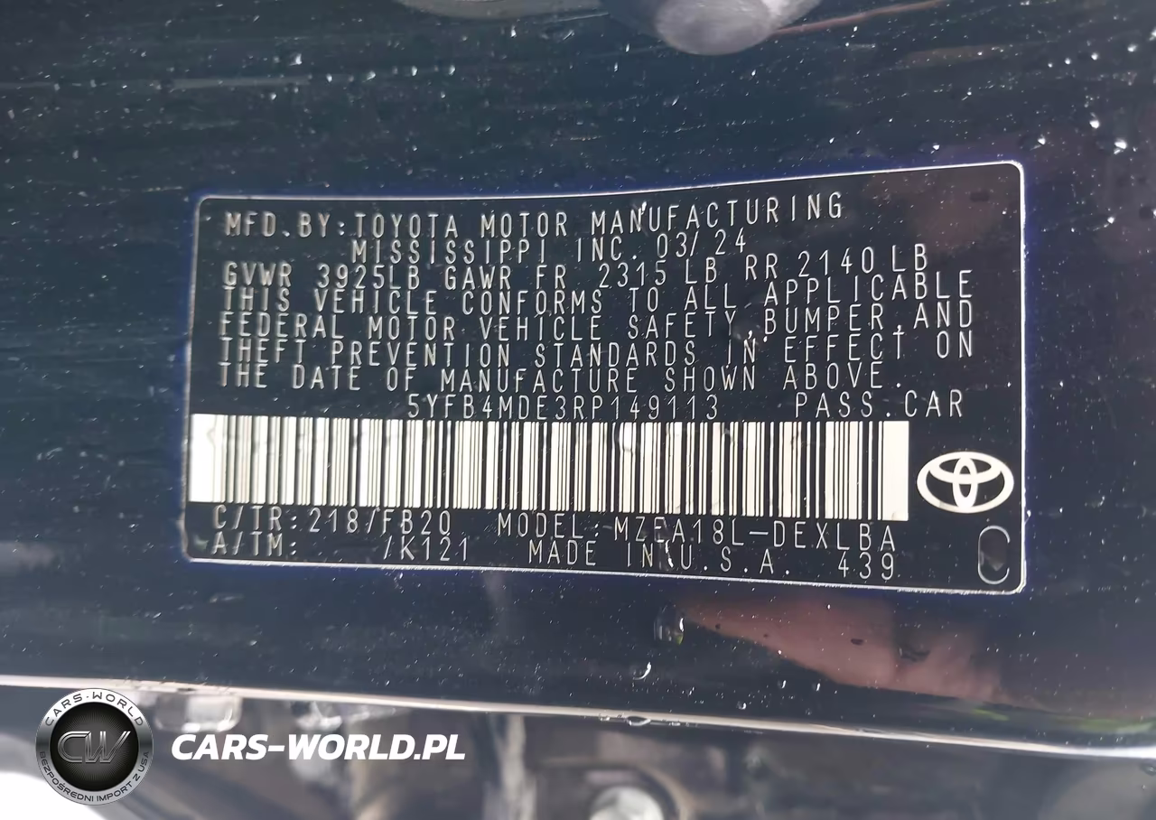 2024 Toyota Corolla Le VIN:5YFB4MDE3RP149113 - 9