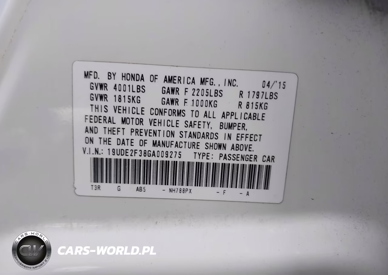 2016 Acura Ilx 2.4L-Acurawatch Plus Package VIN:19UDE2F38GA009275 - 9