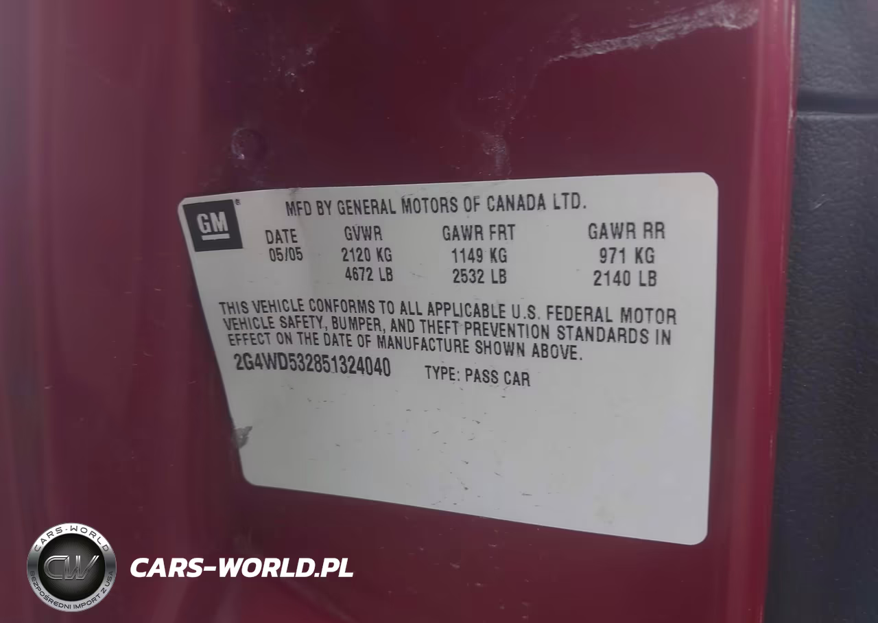 2005 Buick Lacrosse Cxl VIN:2G4WD532851324040 - 9