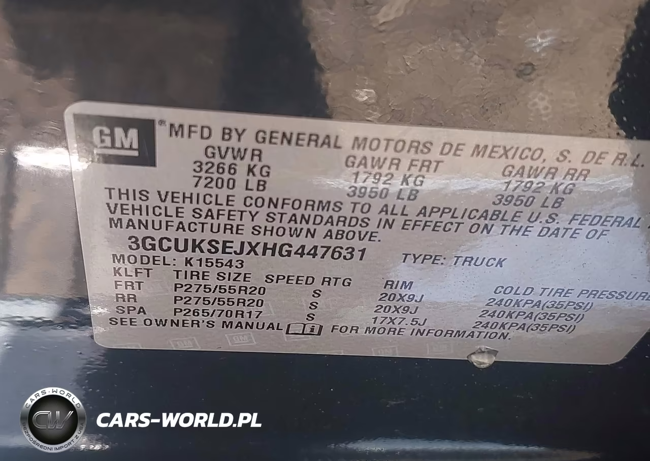 2017 Chevrolet Silverado 1500 1Lz VIN:3GCUKSEJXHG447631 - 9