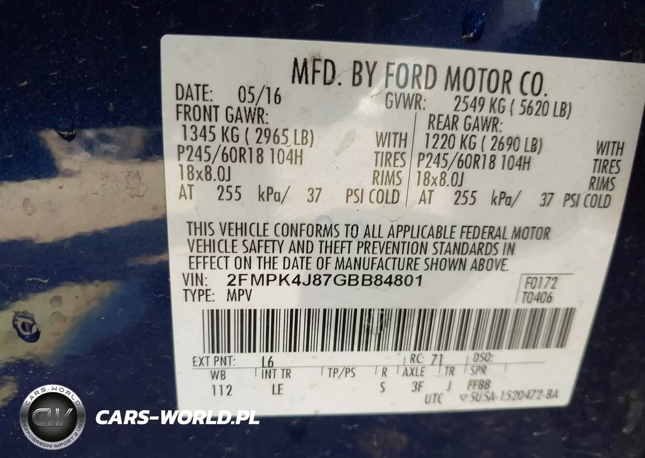 2016 Ford Edge Sel VIN:2FMPK4J87GBB84801 - 9