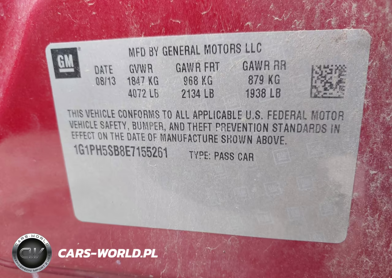 2014 Chevrolet Cruze Eco Auto VIN:1G1PH5SB8E7155261 - 9
