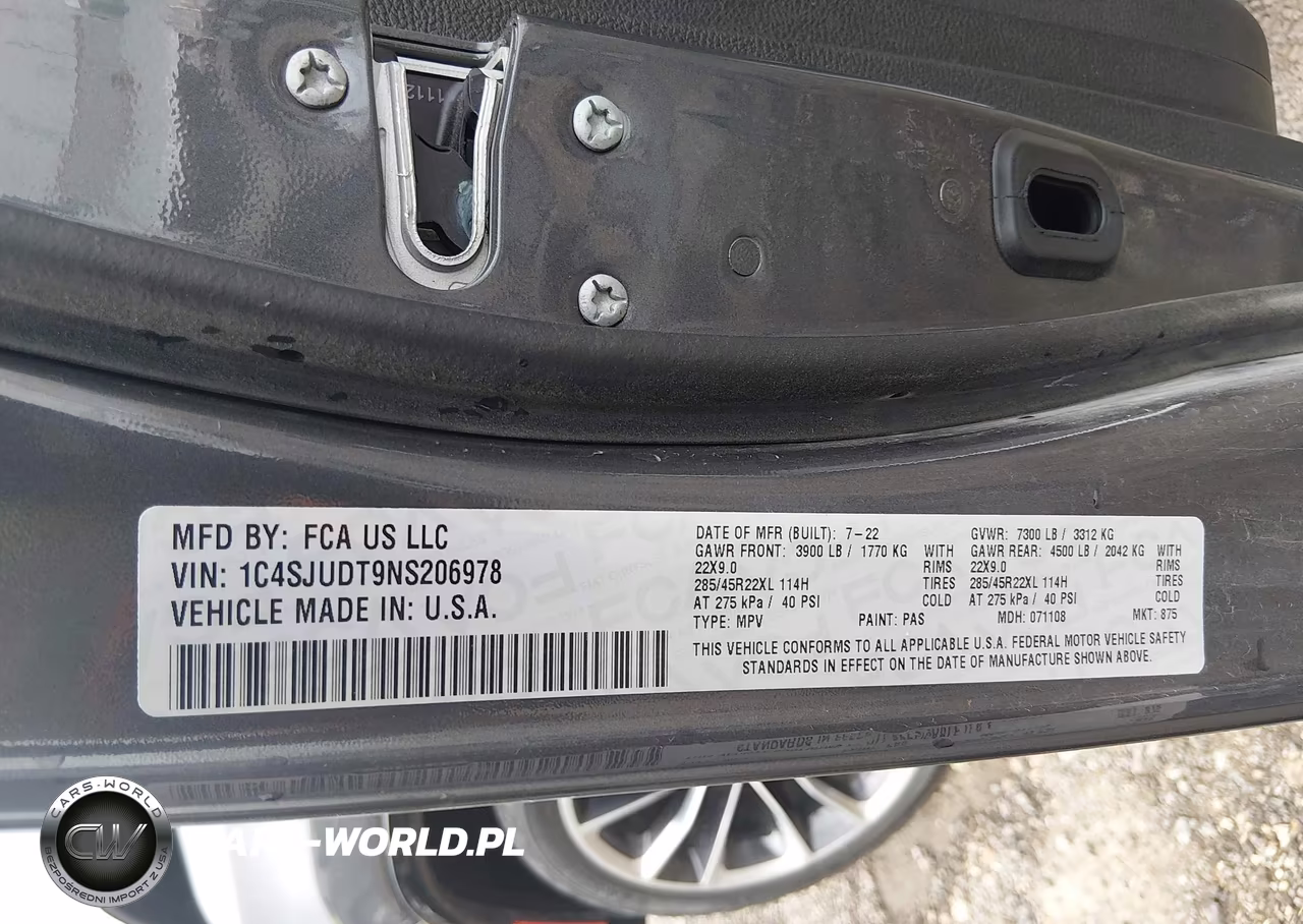 2022 Jeep Wagoneer Series Iii 4X2 VIN:1C4SJUDT9NS206978 - 9