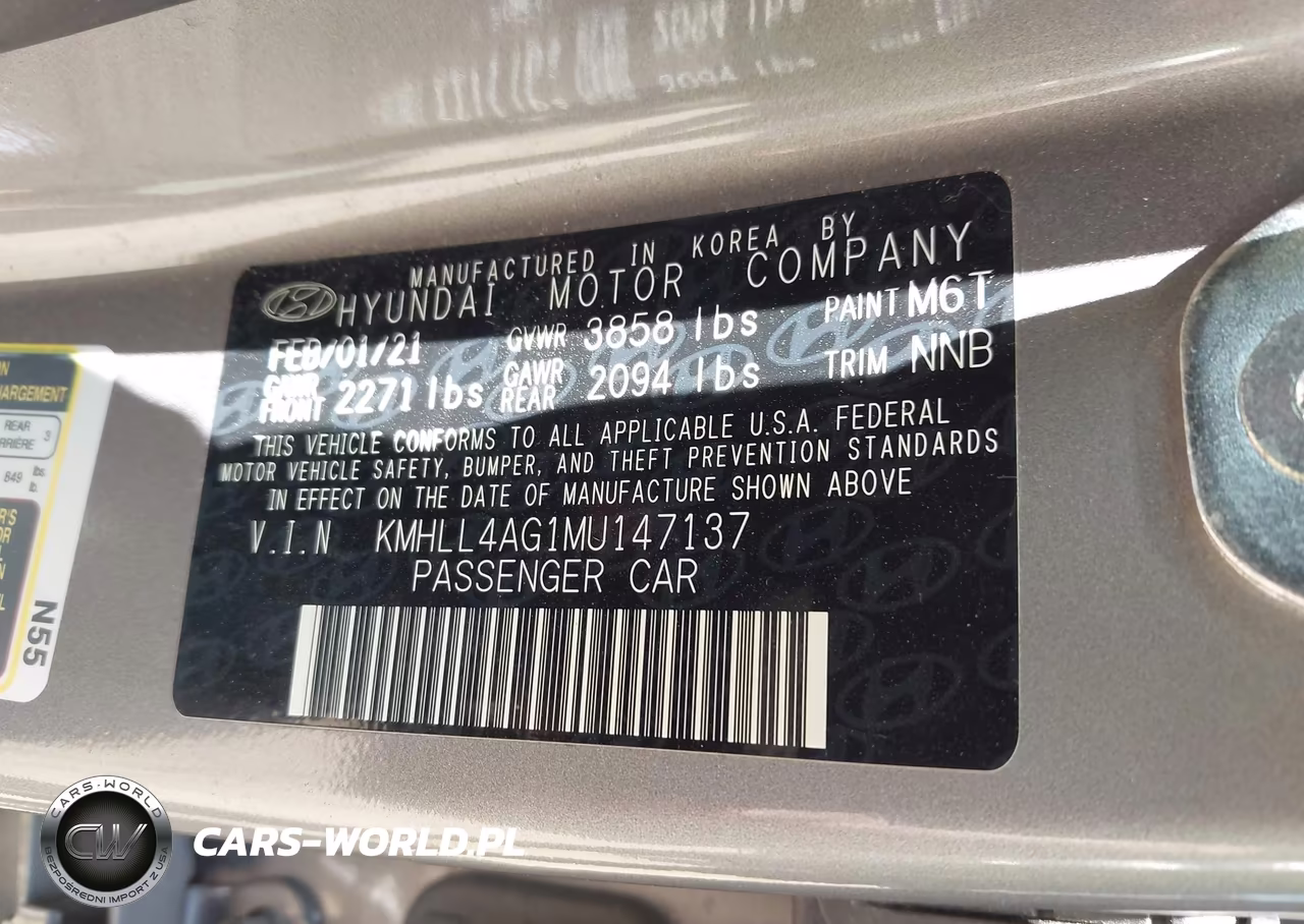 2021 Hyundai Elantra Se VIN:KMHLL4AG1MU147137 - 9