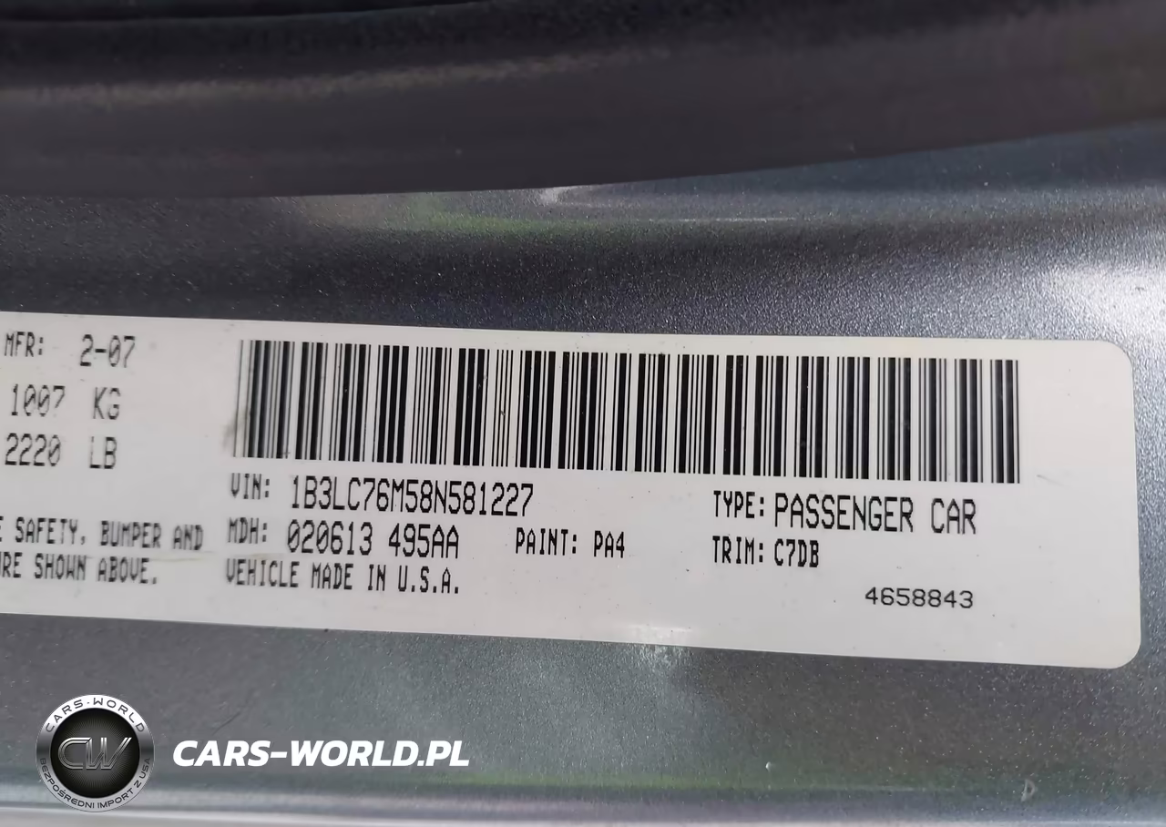 2008 Dodge Avenger R-T VIN:1B3LC76M58N581227 - 9