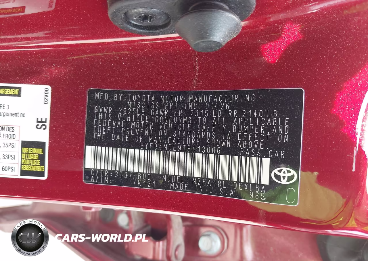 2026 Toyota Corolla Le VIN:5YFB4MDE9TP413006 - 9