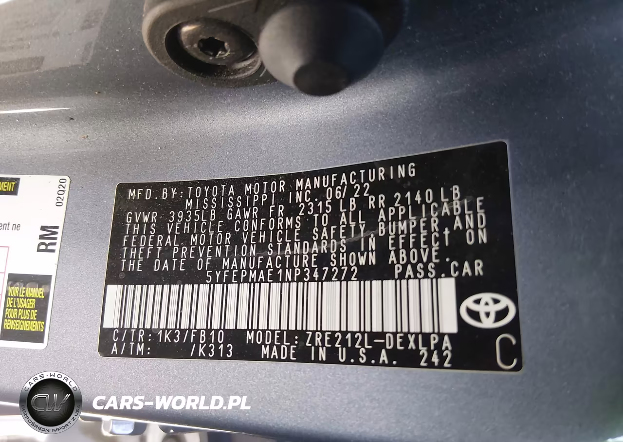 2022 Toyota Corolla Le VIN:5YFEPMAE1NP347272 - 9