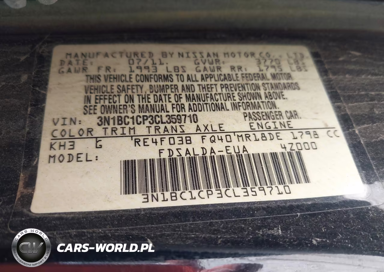2012 Nissan Versa 1.8 S VIN:3N1BC1CP3CL359710 - 9