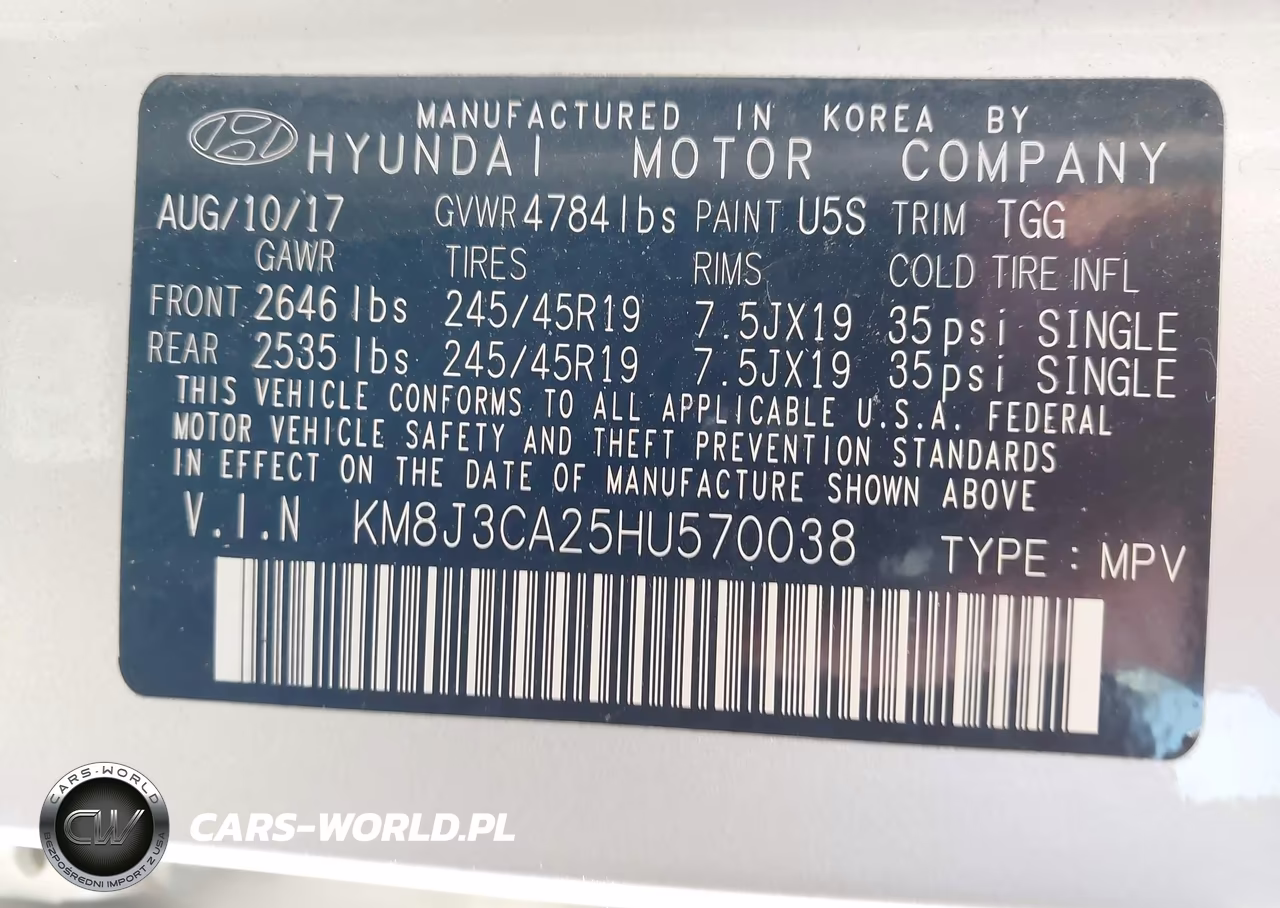 2017 Hyundai Tucson Value VIN:KM8J3CA25HU570038 - 9
