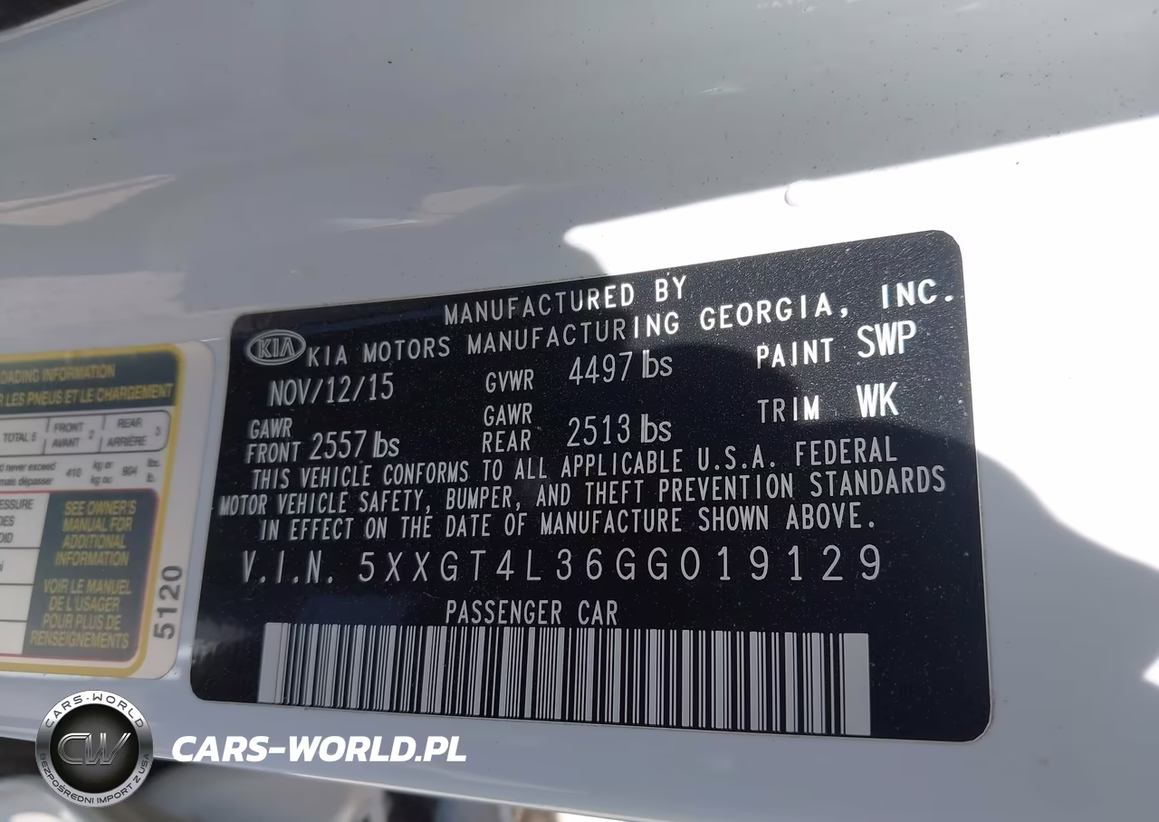2016 Kia Optima Lx VIN:5XXGT4L36GG019129 - 9