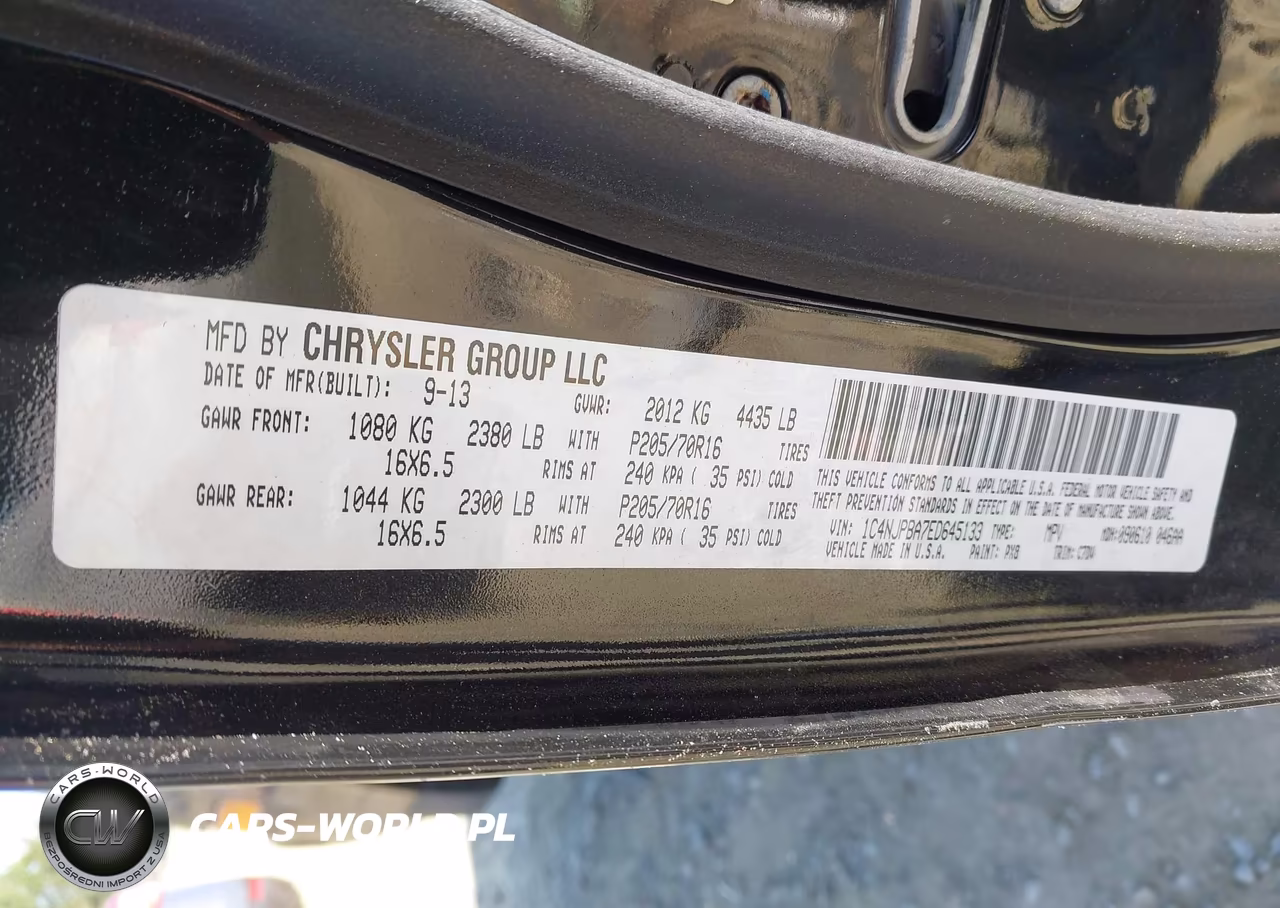 2014 Jeep Patriot Sport VIN:1C4NJPBA7ED645133 - 9