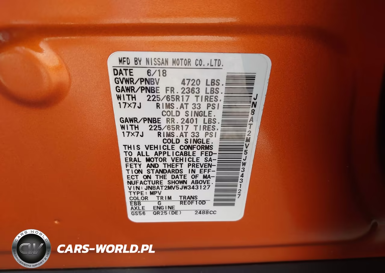 2018 Nissan Rogue Sv VIN:JN8AT2MV5JW343127 - 9