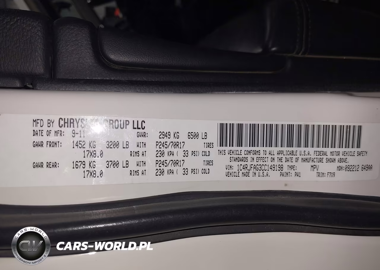 2012 Jeep Grand Cherokee Laredo VIN:1C4RJFAG3CC149198 - 9