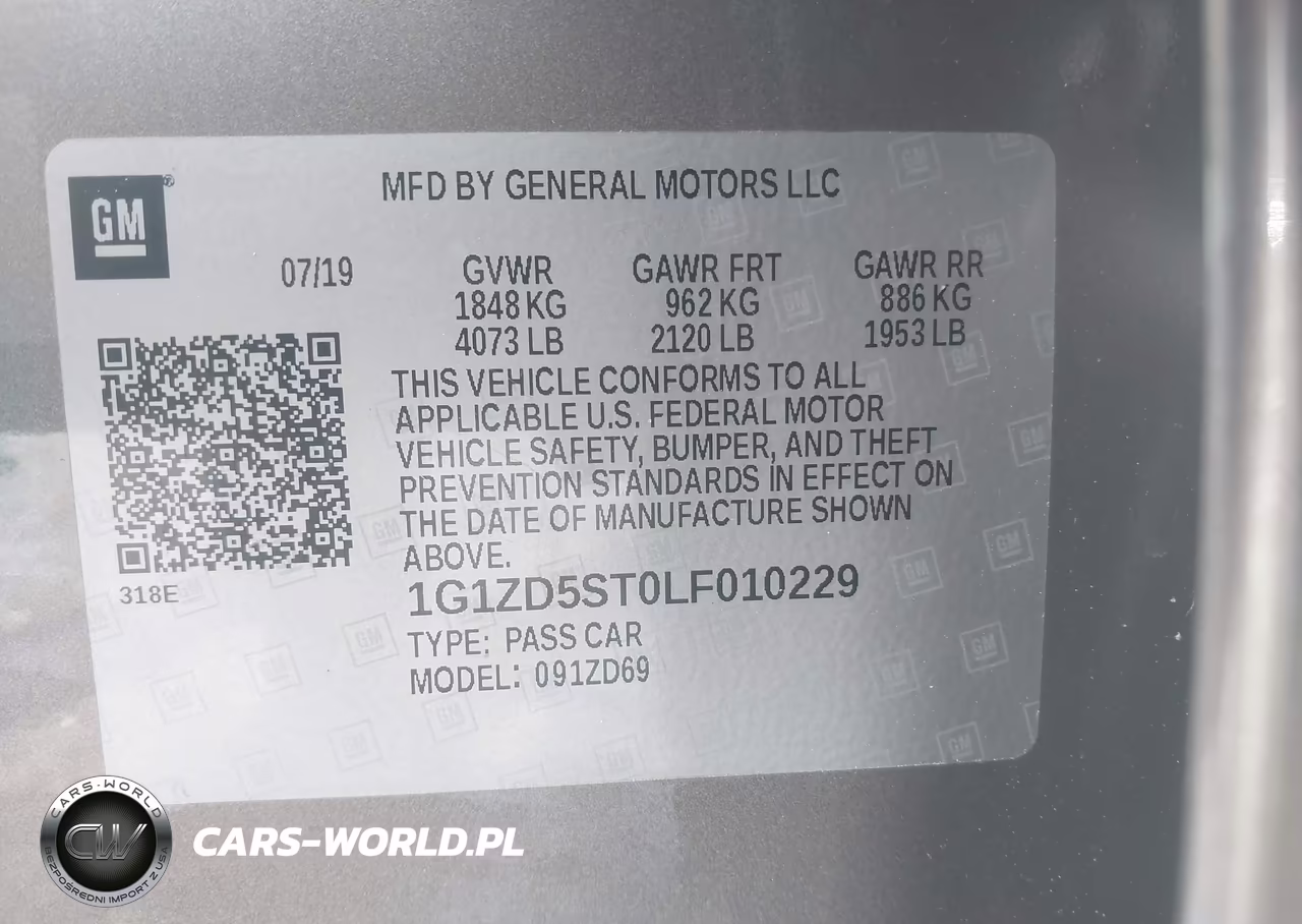2020 Chevrolet Malibu Fwd Lt VIN:1G1ZD5ST0LF010229 - 9