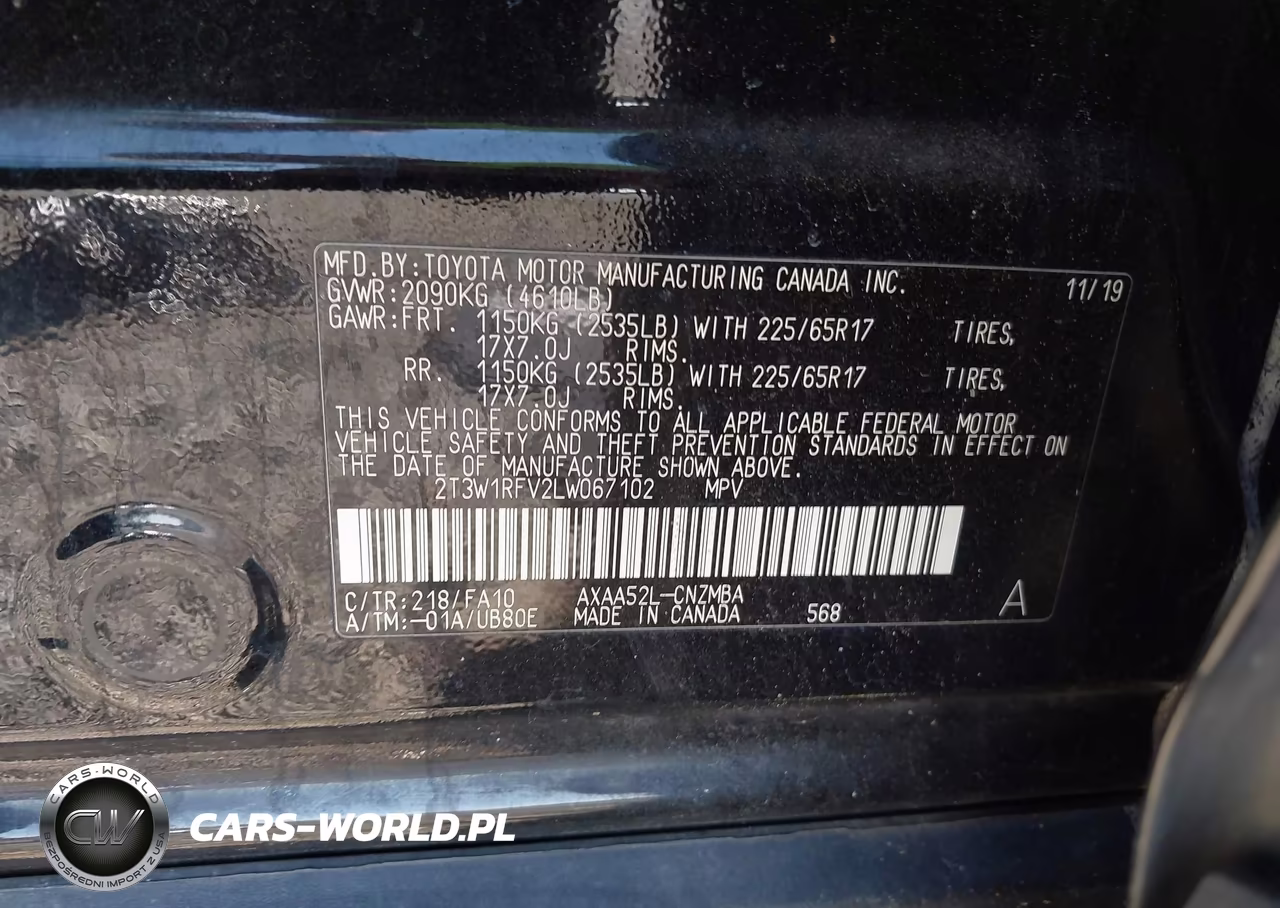 2020 Toyota Rav4 Xle VIN:2T3W1RFV2LW067102 - 9