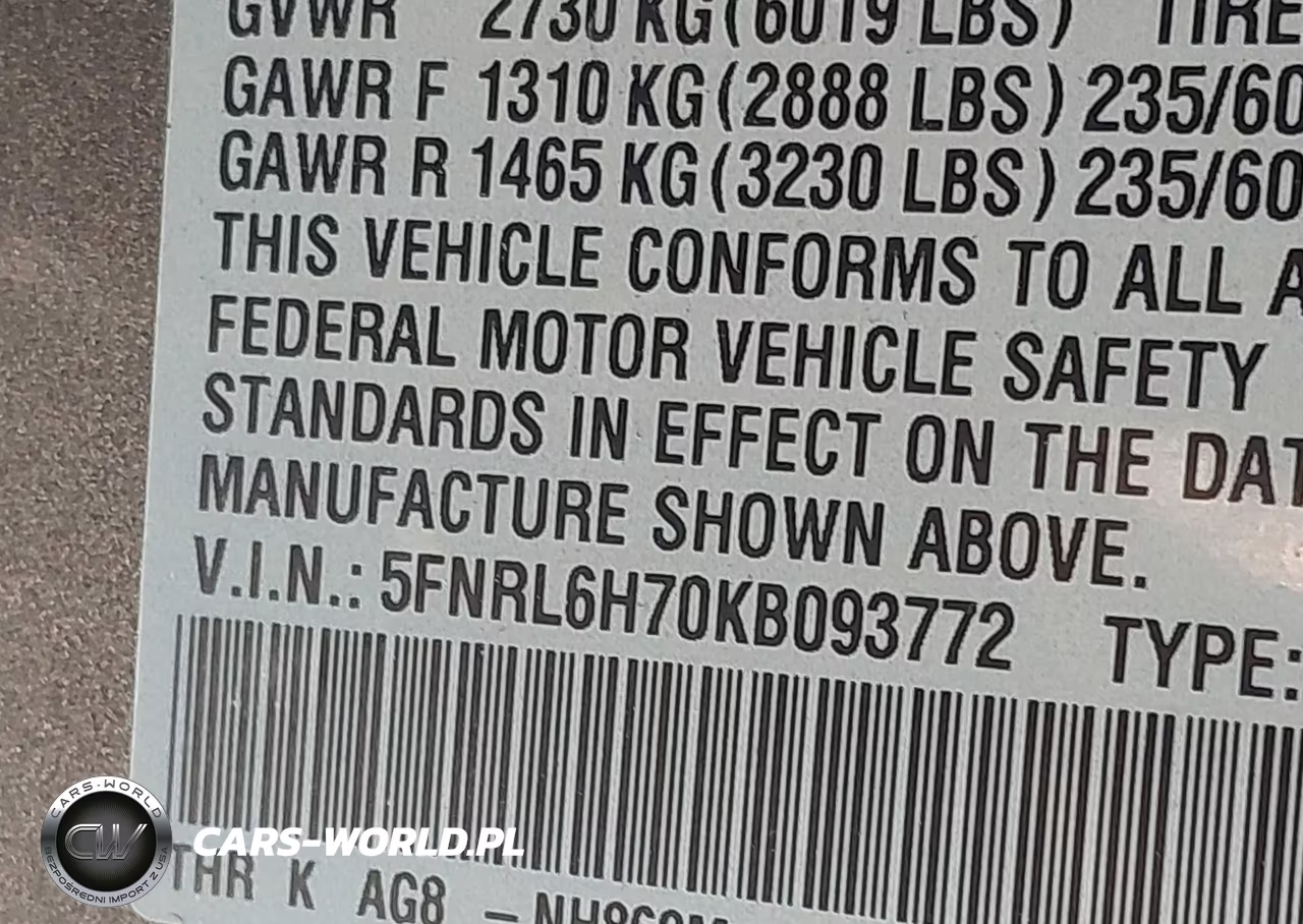 2019 Honda Odyssey Ex-L VIN:5FNRL6H70KB093772 - 9