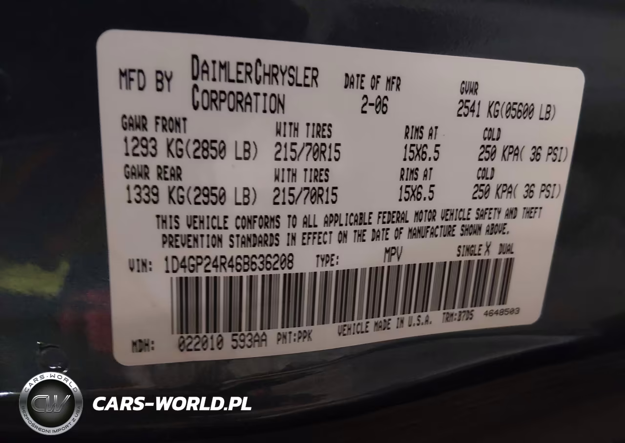 2006 Dodge Grand Caravan Se VIN:1D4GP24R46B636208 - 9