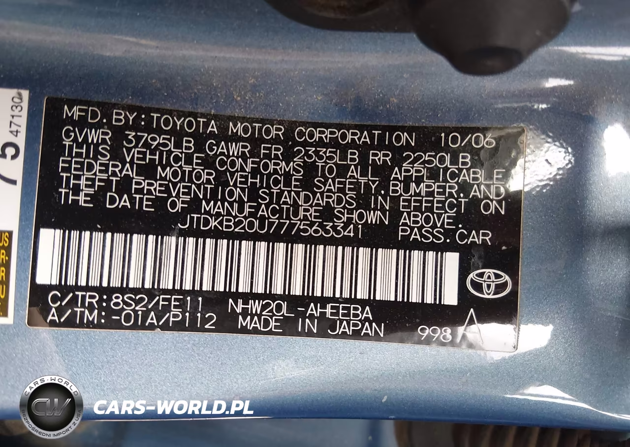 2007 Toyota Prius VIN:JTDKB20U777563341 - 9