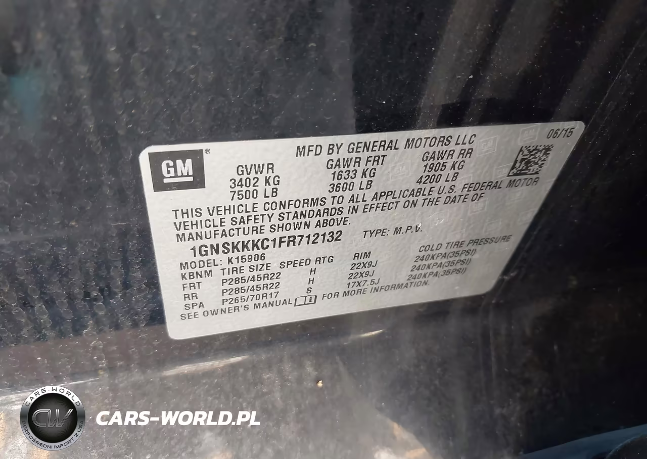 2015 Chevrolet Suburban 1500 Ltz VIN:1GNSKKKC1FR712132 - 9