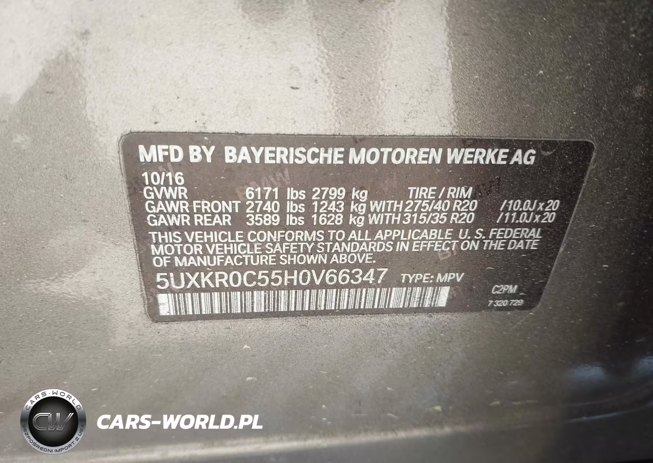 2017 BMW X5 xDrive35I VIN:5UXKR0C55H0V66347 - 9