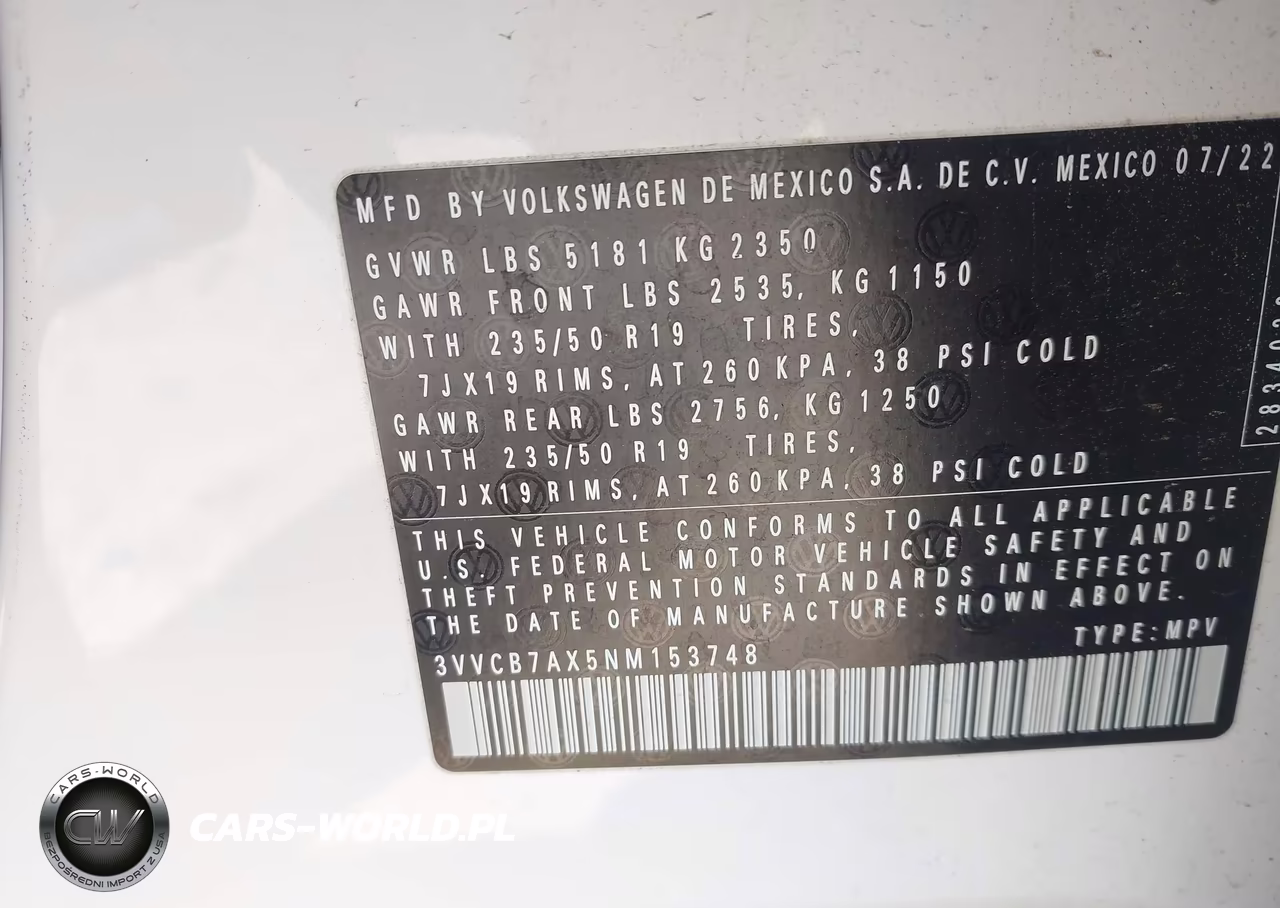 2022 Volkswagen Tiguan 2.0T Se R-Line Black VIN:3VVCB7AX5NM153748 - 9