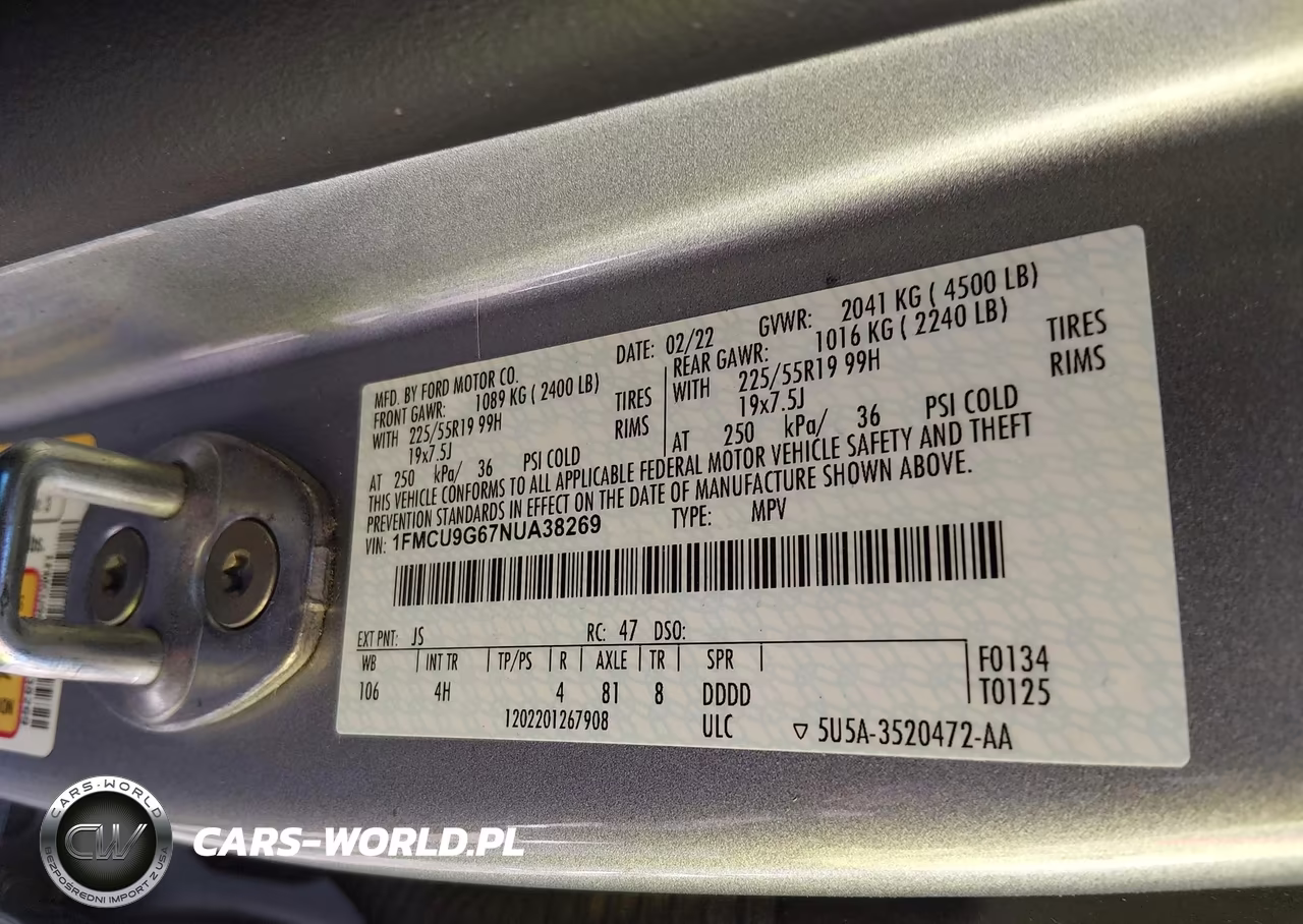 2022 Ford Escape Se VIN:1FMCU9G67NUA38269 - 9