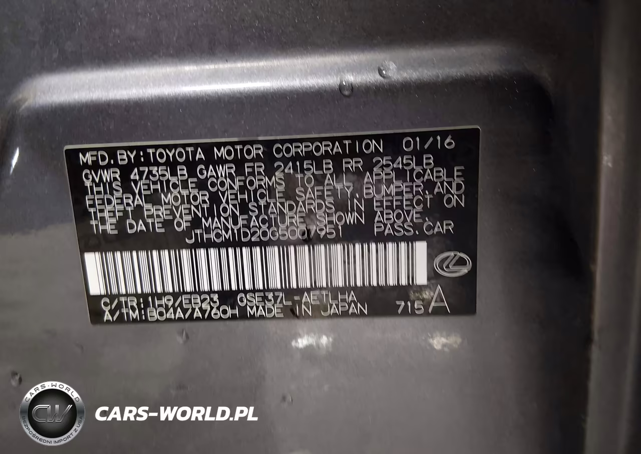 2016 Lexus Is 300 VIN:JTHCM1D20G5007951 - 9