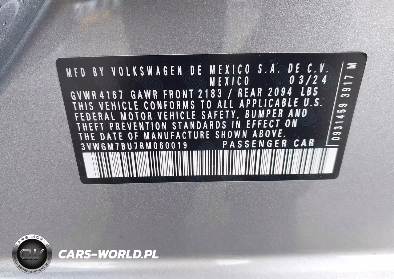 2024 Volkswagen Jetta 1.5T Sel VIN:3VWGM7BU7RM060019 - 9