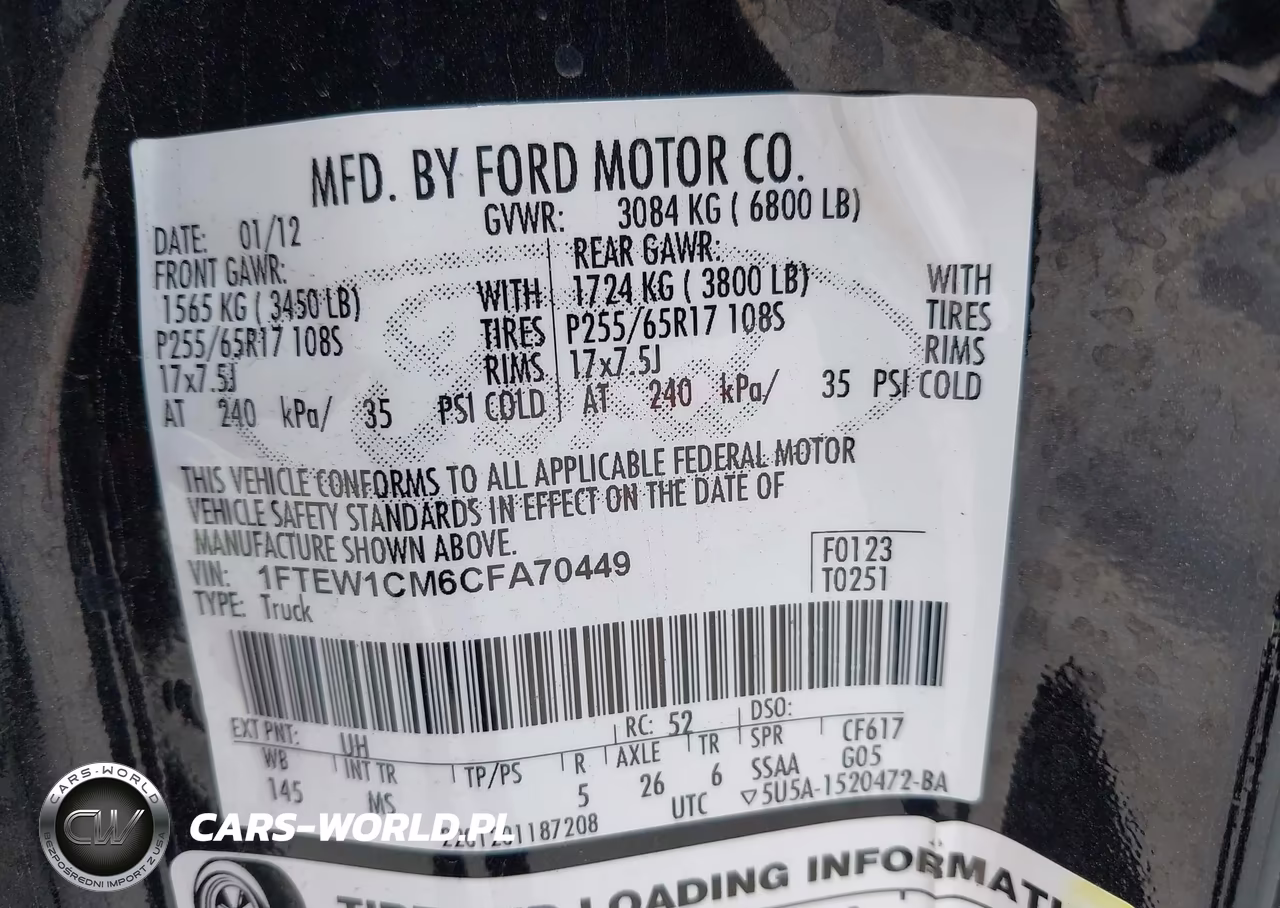 2012 Ford F-150 Xlt VIN:1FTEW1CM6CFA70449 - 9
